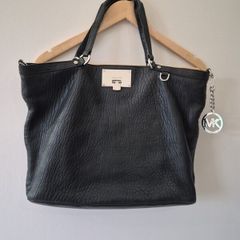 Black Leather Michael Kors Tote Bag J1