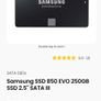 ssd Samsung 850 Evo 250GB Image 3