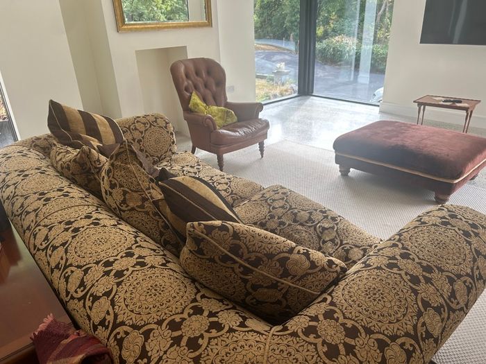 Large sofa and armchair