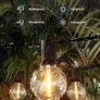 150FT/45M Festoon Lights with Shatterproof G40 Vintage Edison Bulbs, Garden Lights Waterproof for Porch, Deck, Garden, Backyard, Balcony, 2700K Warm White Image 2