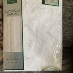 White lace curtains NEW