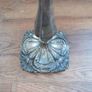 PAIR of large antique 19thC. silver plated 3 arm candelabra. Image 6
