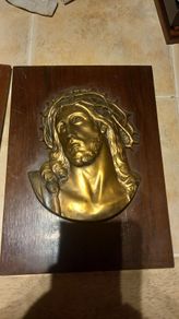 vintage jesus wall plaque