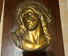 vintage jesus wall plaque