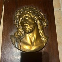 vintage jesus wall plaque