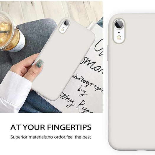 Liquid Silicone Case For iPhone XR Luxury Thin Soft Phone Cover New Grey - FHT7IPXRLK