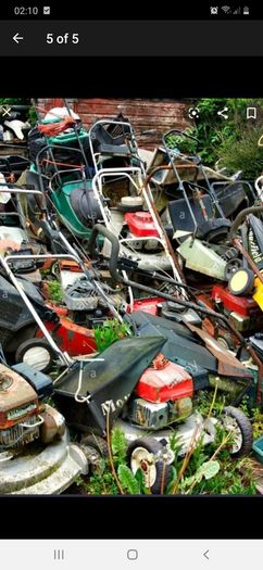 wanted broken garden machinery