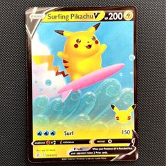 Pokemon Cards Pikachu Set 4 Cards Surfing V VMAX Flying V Base Set Celebrations 25th NM