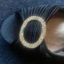 Navy Satin Peep-Toe Dress Shoes. Image 6