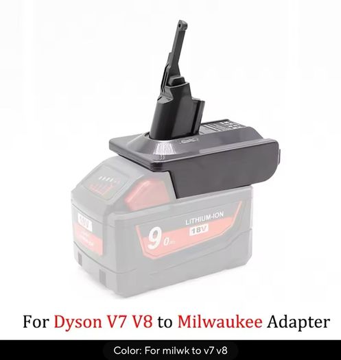 18V Lithium Battery Adapter for Dyson V6 V7 V8 Series To for Makita/Dewalt/Milwaukee Converter Vacuum Cleaner ToolDC58/SV11/SV10
