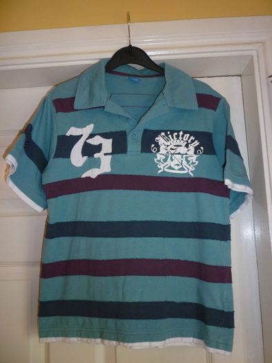 Adams Polo T-shirt Boys 10 Years Blues 100% Cotton
