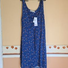 womens RIP CURL beach nomadic sun dress pacific blue floral pattern Size 12 medium  BRAND NEW BNWT