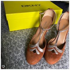 DKNY Marion Round Toe Strappy Heels UK5.5 -  As New with Box