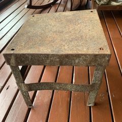 vintage industrial stool / table