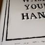 New 18cm x 18cm metal bathroom sign on chain x 1 Image 2