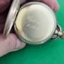 Antique Silver Late 1800s Swiss Made Pocket watch Working Image 9