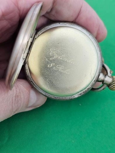 Antique Silver Late 1800s Swiss Made Pocket watch Working