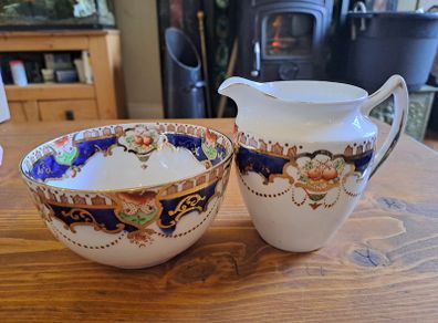 Vintage milk jug and sugar bowl