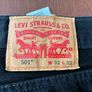 Levi 501 men's black denim jeans - Size 32x32 Image 3