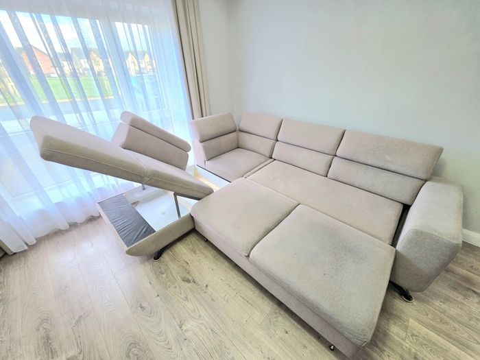 L shape storage sofa