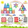 Magnetic Tiles 40 Piece STEM Building Set, Montessori Sensory Magnetic Blocks for Toddlers, Creative Learning Toys for 3+ Boys & Girls Image 2