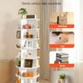 7 Tiers Rotating Shoe Rack Tower with Wheels, Movable 360 Image 2