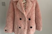 jacket Bnwt pink double breasted fur jacket size small