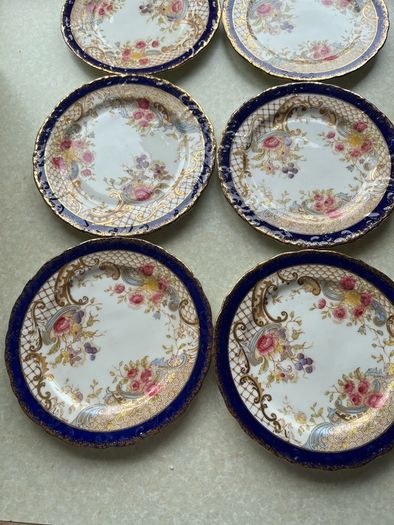 Antique 19th C5 Side Plates & 4Saucers p