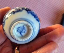 A,small blue-and-white porcelain scent bottle, snuff bottle, or miniature decorative flask