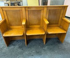 3 Seat Oak Church Pew