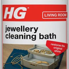 Jewellery Cleaning Bath, For Gold & Silver Fine Dress Jewellery, Gentle Easy To Use Cleaner Kit Restores Shine & Sparkle (300ml) - 437030106, White
