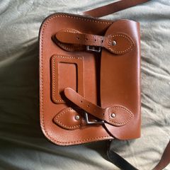 Leather satchel bag