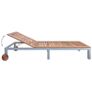 Sun Lounger Solid Acacia Wood Image 3