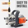 1200W Portable Garden Booster Jet Pump, 3500L/H Stainless Steel Pressure Pump, Max Water Lift 46m, 4.6 bar Image 6