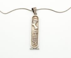 Vintage 925 Sterling Silver Egyptian Pharaoh Necklace