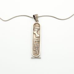Vintage 925 Sterling Silver Egyptian Pharaoh Necklace