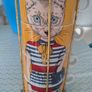 QUEENWEST Trading Company 4 RARE stackable mugs in a stand.Cat cups artistic chic. Image 2