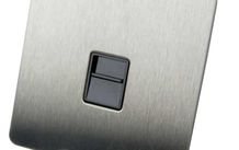 Schneider Ultimate - 1 Gang Screwless Secondary Telephone Socket Black GU7462BSS