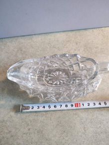 Old Ctt Glass Greavy Dish With A Plat.