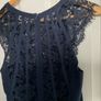 WAREHOUSE NAVY lace back dress Image 10