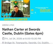 2 Nathan Carter Tickets Swords Castle 24th July