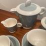 27 piece vintage French coffee set c.1930s,in sage green Image 2