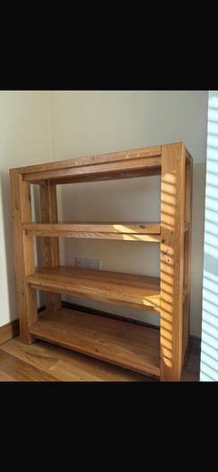 solid oak shelf unit