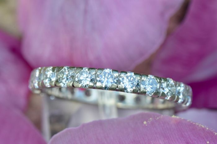 Antique 1.5ct Diamond Eternity / Wedding Band Ring - Platinum