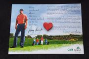 Ireland Postcard : Golf Ireland " 3 Irish Open " Padraig Harrington , Time to Play Postcard - 2010