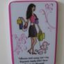 Ideal gift, 2 pink and pastel ladies coffee and shopping magnets Image 2