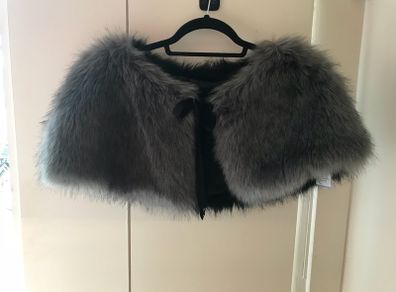 Faux fur cape