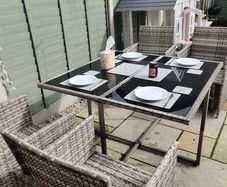 Rattan cube set