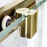 Brushed Brass Easy Clean 8mm Sliding Shower Door 1100mm - Easy Fix Feature Image 2