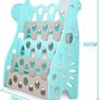 Kids Bookshelf - Children's Plastic Bookcase Rack with Easy Access 4 Display Shelves for Nursery, Playroom, Kindergarten - 85 x 70 x 30 cm - Pink Image 2